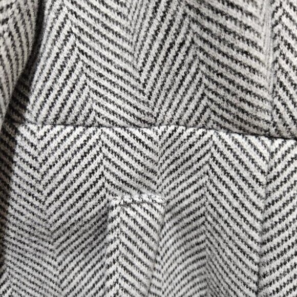 TRENDY GREY HERRINGBONE WRAP BLAZER JACKET  4X  COAT Y2K RETRO WINTER CLASSIC - Picture 5 of 8